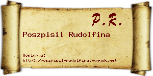 Poszpisil Rudolfina névjegykártya